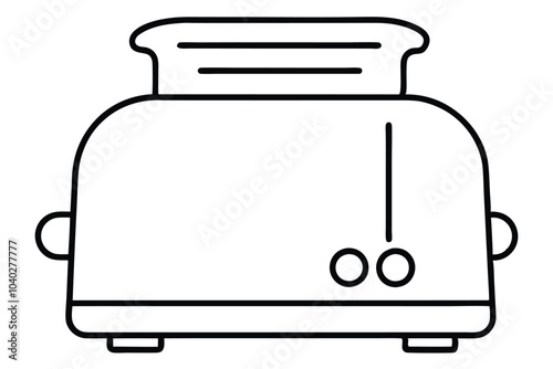 Toaster line art vector illustration