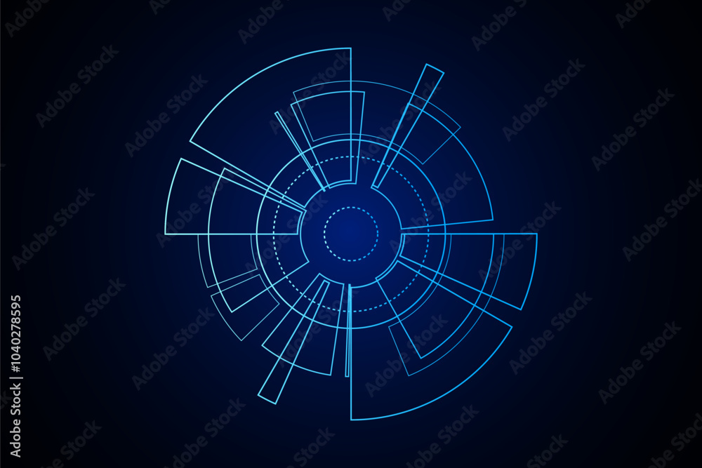 Sci fi futuristic user interface, HUD, Technology abstract background , Vector illustration.
Sci fi futuristic user interface, HUD, Technology abstract background , Vector illustration.