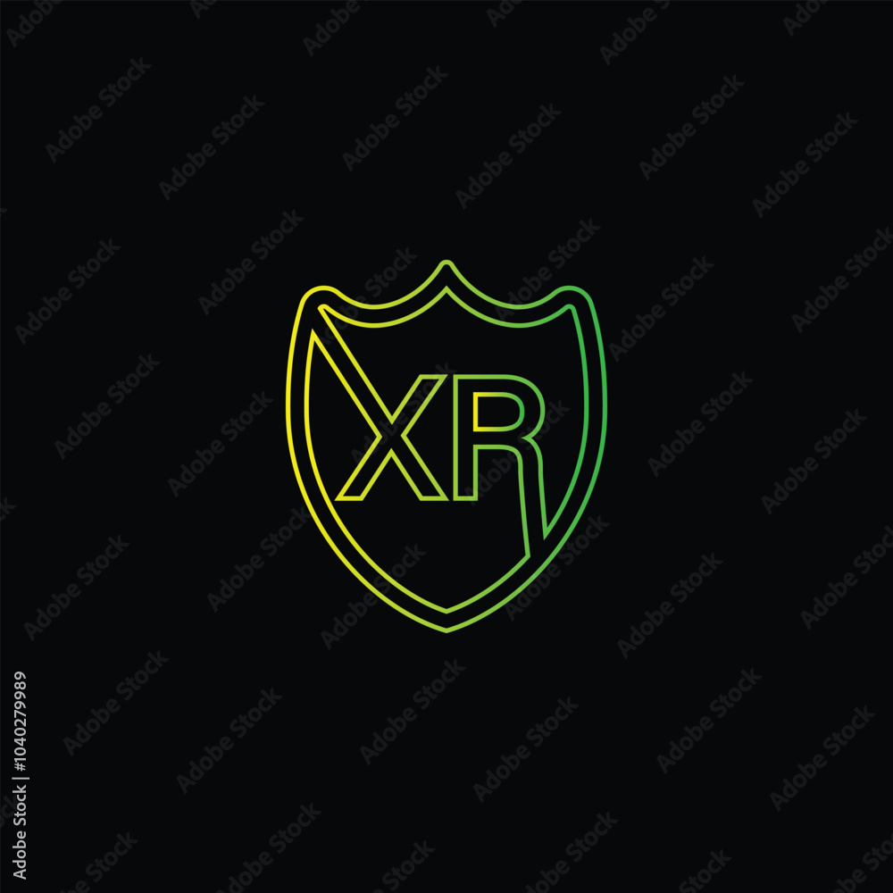 XR Shield Logo vector Logo Template Illustration Design XR Shield Logo vector Logo Template Illustration Design