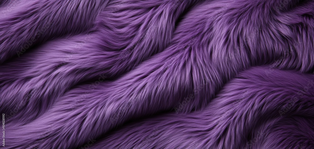 Elegant purple fur texture, closeup of smooth and silky strands, rich in color and detail for luxurythemed designs