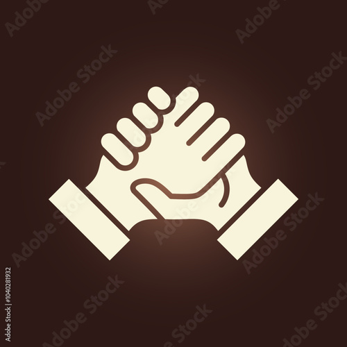 Holding hands trendy artwork perfect abstract vector illustration colorful useful design