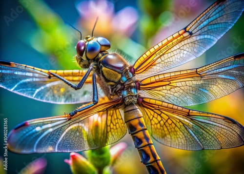 Stunning Macro Photo of Libellula Quadrimaculata - Quadruple Dragonfly in Nature’s Detail