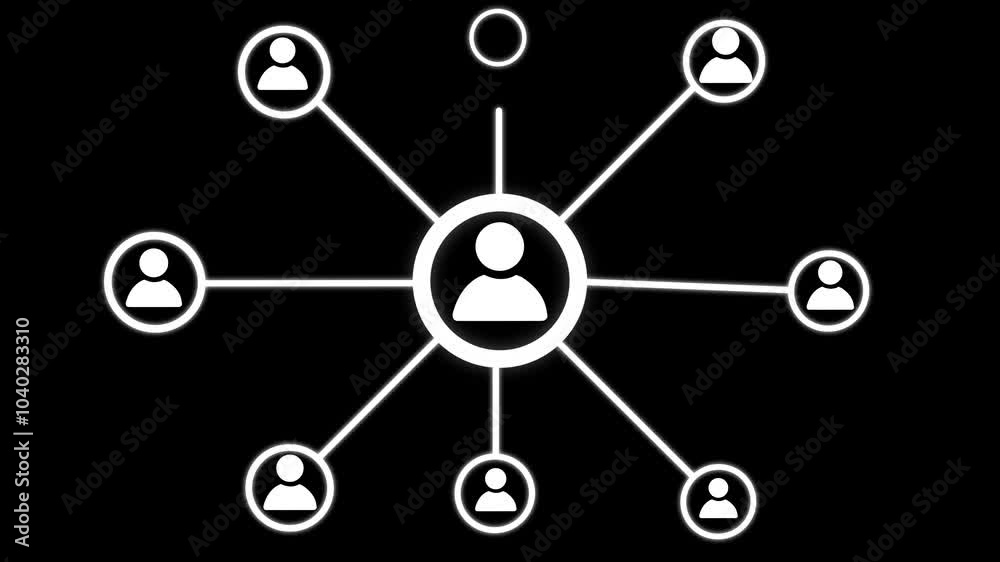Animation of network of connections with digital icons. interface connection and communication concept digitally generated animation. Animation of network of connections with digital icons. interface connection and communication concept digitally generated animation.