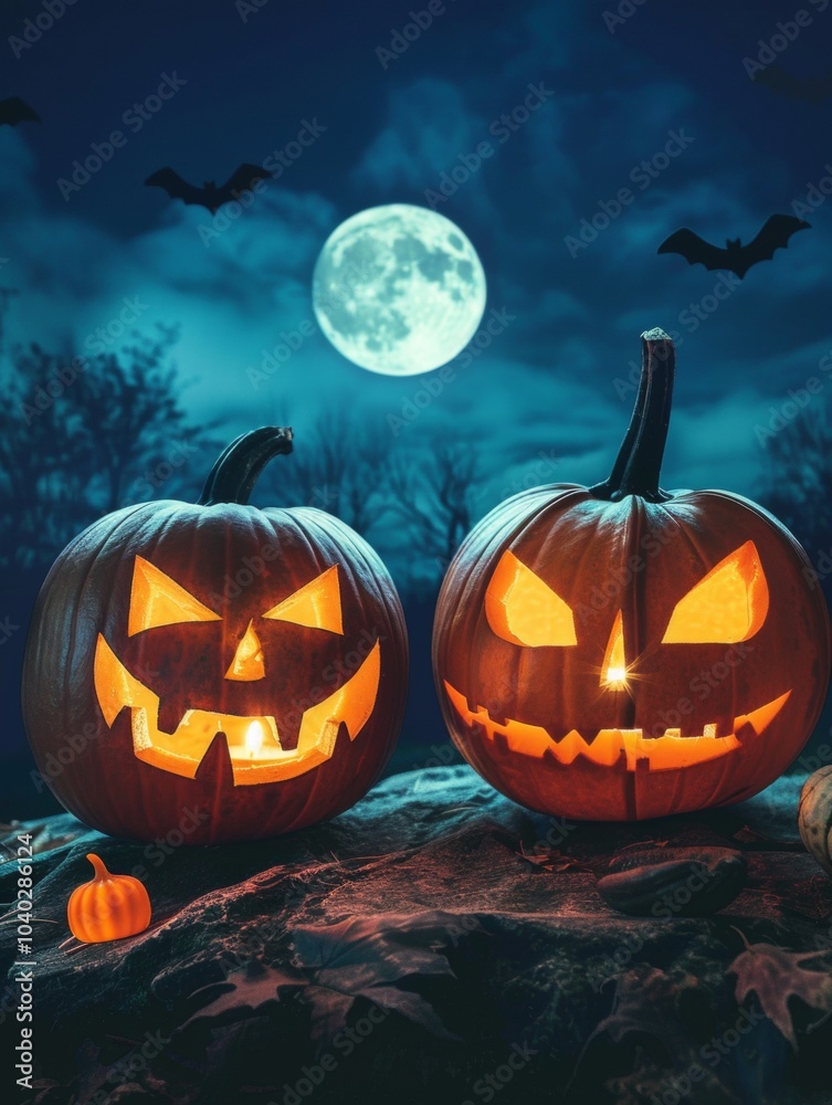 Fototapeta premium halloween holiday poster. halloween festive background