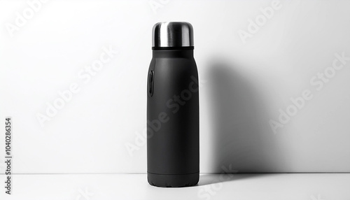 Stay hydrated in style with this sleek, matte black water bottle. Perfect for on-the-go refreshment!