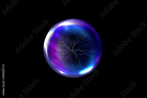 Science and technology abstract graphic background sphere. Force field globe shell. Vector