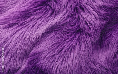 Plush purple fur closeup, deep rich tones and smooth texture, creating a soft and inviting visual aesthetic