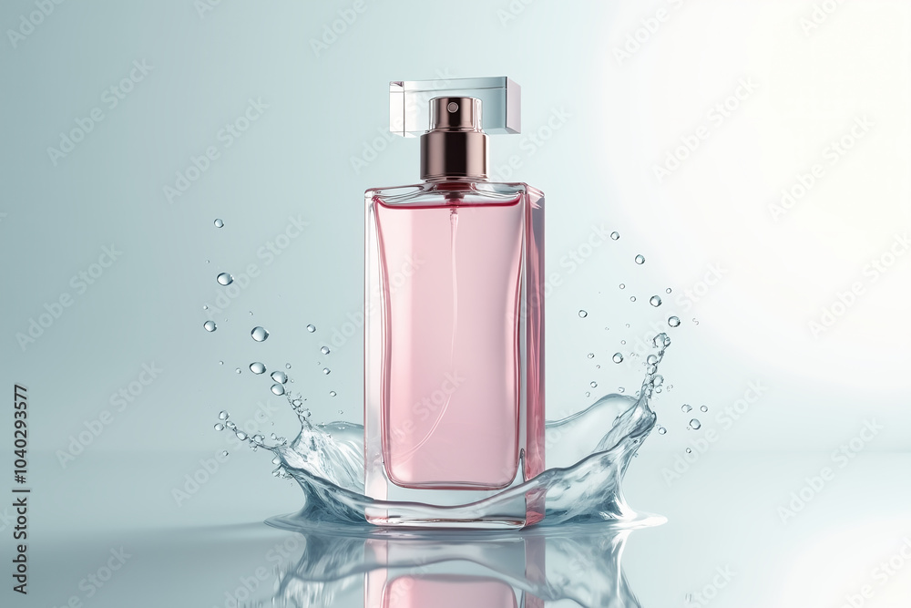 Elegant and realistic perfume bottle mockup, ideal for showcasing luxury fragrance branding and packaging design. 