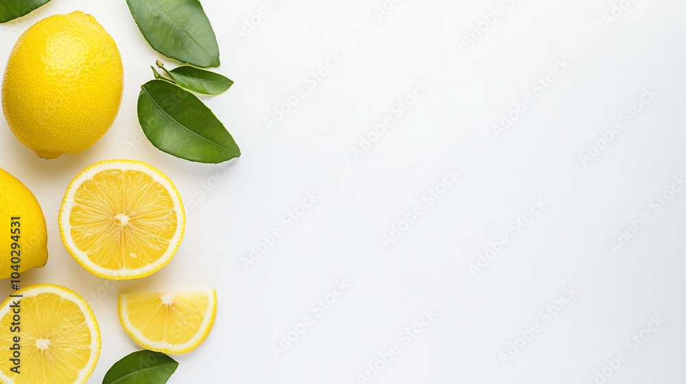 Composition with lemons isolated on white background
Composition with lemons isolated on white background