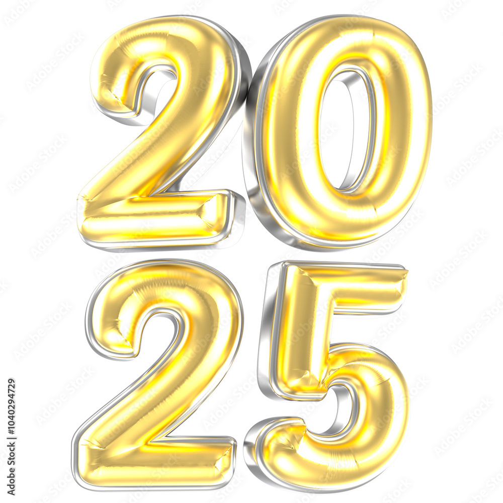 Font And Number Gold For Design 3D Render
