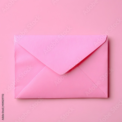 A closed pink envelope on a soft pink background.