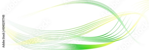 Abstract Green and Yellow Pattern with Waves. Striped Linear Texture. Raster. 3D Illustration