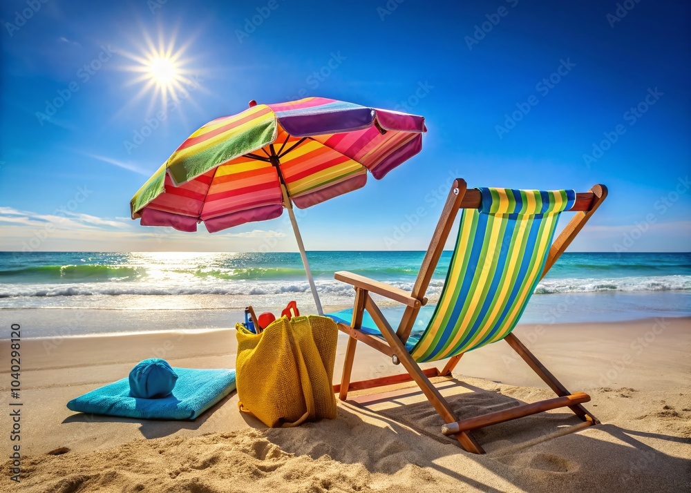 Summer Vacation Relaxation with Beach Chair and Accessories for Urban Explorers Summer Vacation Relaxation with Beach Chair and Accessories for Urban Explorers