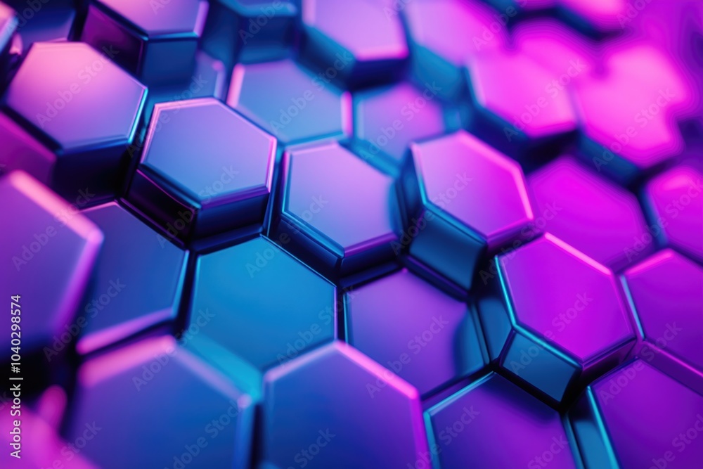 Purple and Blue Hexagons Purple and Blue Hexagons
