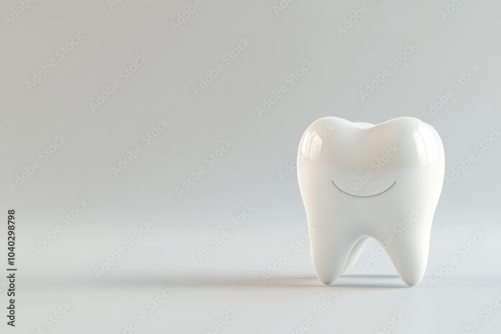 Friendly Smiling Tooth Icon Design Friendly Smiling Tooth Icon Design