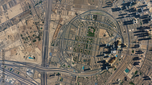 Satellite view, taken from above.