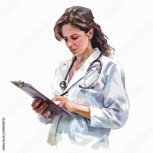 Young woman physician with stethoscope prescribing treatment, Health Care Costs, Health care 