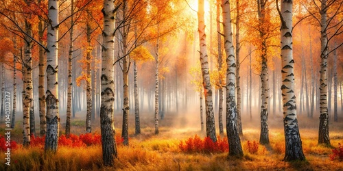 Surreal Autumn in Tiveden National Park: Birch Forest Wonderland