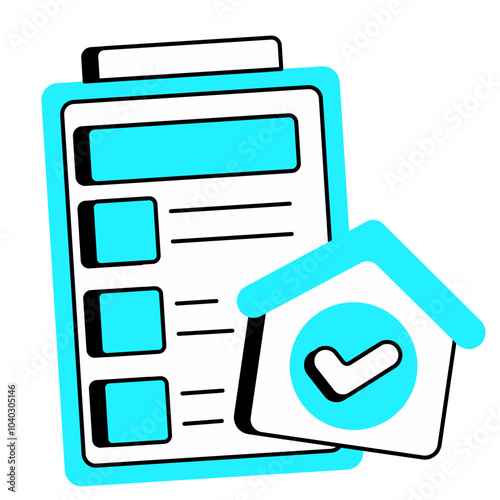 Checklist Graphic for Home Verification Icon photo