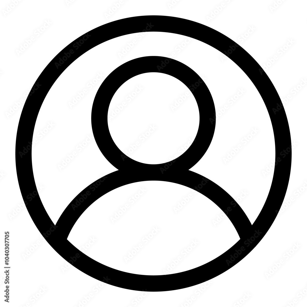 Profile user icon isolated on white background Profile user icon isolated on white background