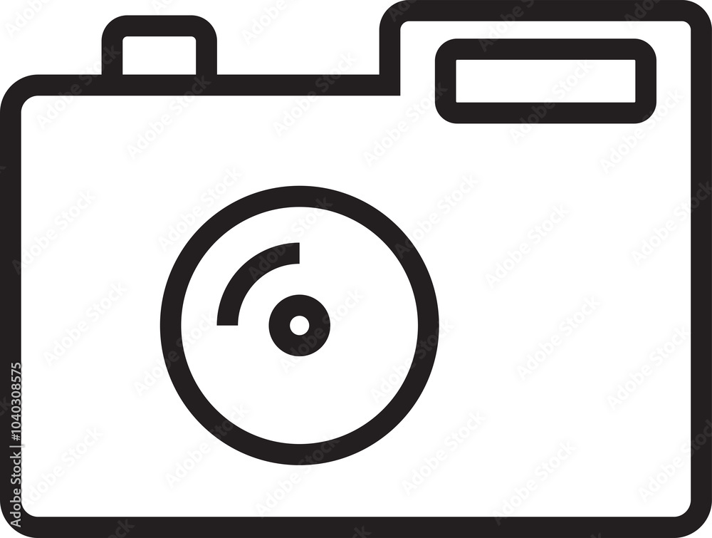 Camera Line Icon Illustration Camera Line Icon Illustration