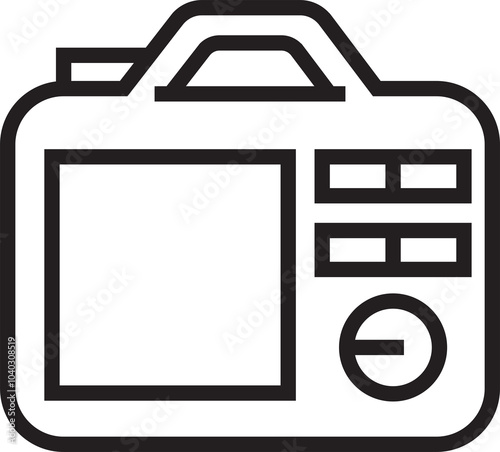 Camera Line Icon Illustration