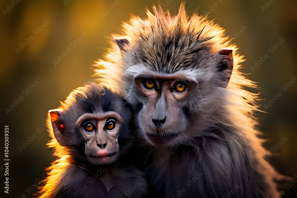 close up of a baboon