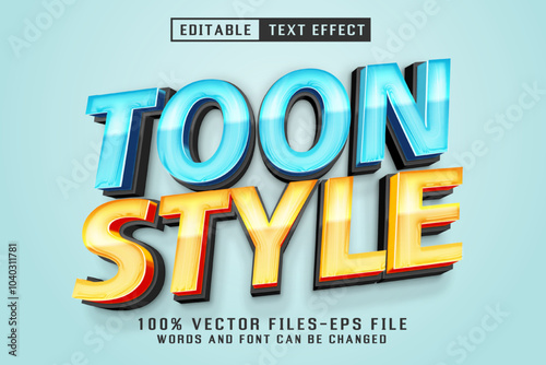 Toon Style 3d Text - Editable Text Effect