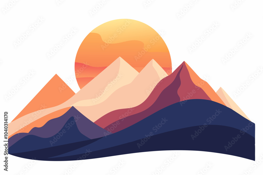 custom made wallpaper toronto digitalMinimalist Abstract Mountain Landscape