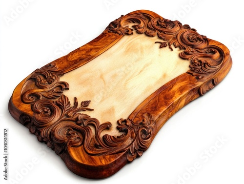 Wooden Plaque Carved Design photo