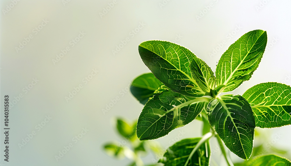 Lush green leaves basking in soft sunlight, creating a serene indoor botanical ambiance