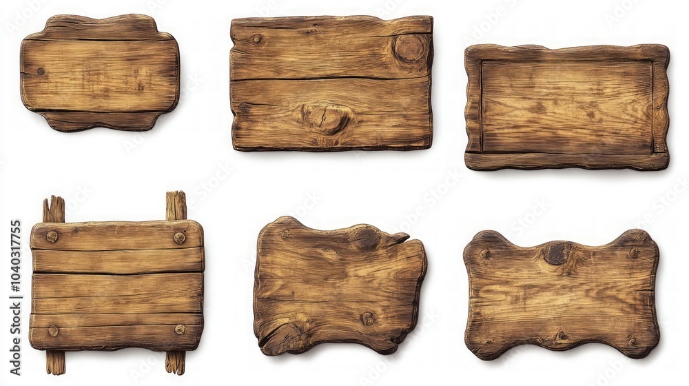 Wooden Signs Collection Displayed on White Background, showcasing a variety of rustic, handcrafted wooden signs with different shapes and messages for versatile decor use Wooden Signs Collection Displayed on White Background, showcasing a variety of rustic, handcrafted wooden signs with different shapes and messages for versatile decor use