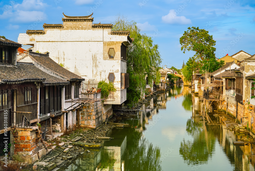 View of the classical water town called Shaxi near Shanghai suburb in Jiangsu, China. View of the classical water town called Shaxi near Shanghai suburb in Jiangsu, China.