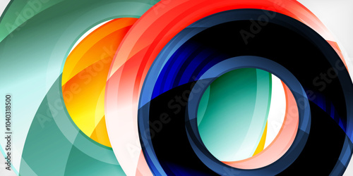 Circles, round elements, ring shapes premium background. Vector Illustration For Wallpaper, Banner, Background, Card, Book Illustration, landing page