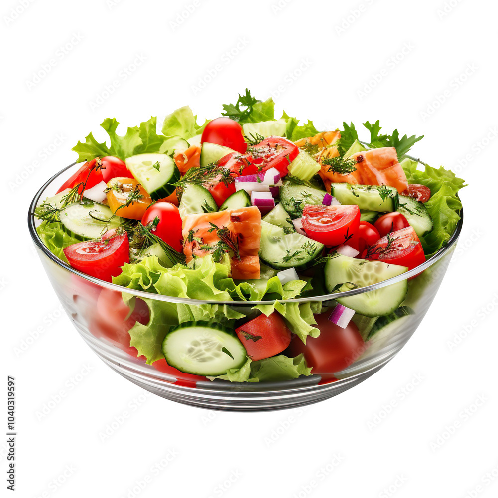 mix salad isolated on transparent background