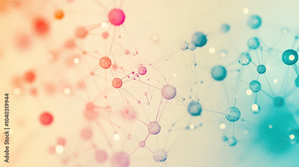 Abstract network connections in pastel tones Abstract network connections in pastel tones