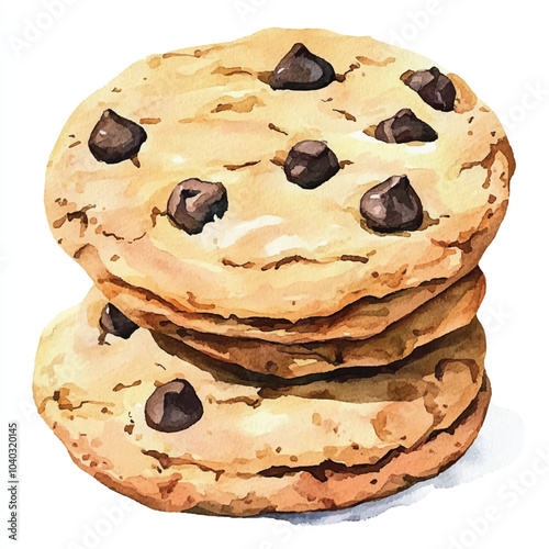 Cookies watercolor clipart illustration