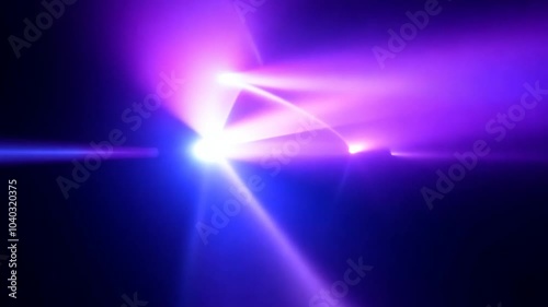 Wallpaper Mural top left blue optical lens flares shine rays light abstract on black background. Towards Camera. 4K Video Torontodigital.ca
