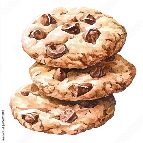 Cookies watercolor clipart illustration