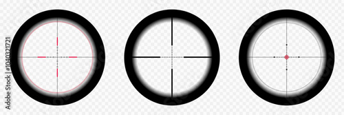 Accuracy symbol for targeting enemy. Target frame border. Digital focus symbol on weapon. Game user interface. Vector EPS 10