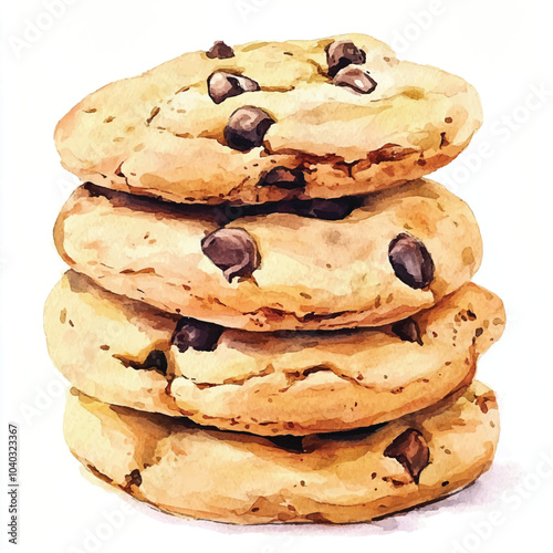 Cookies watercolor clipart illustration
