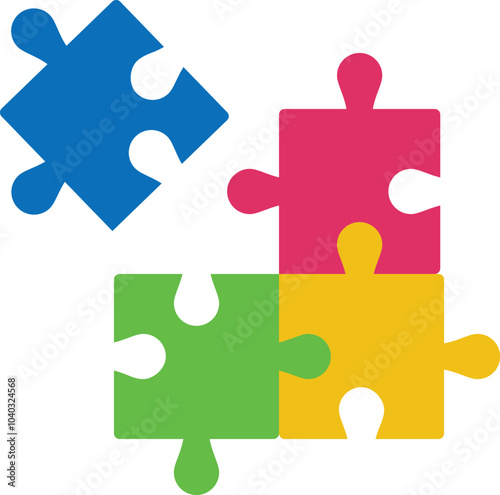 Modern puzzle icon collection featuring multiple design styles: outlined, solid fill, linear, and gradient variations