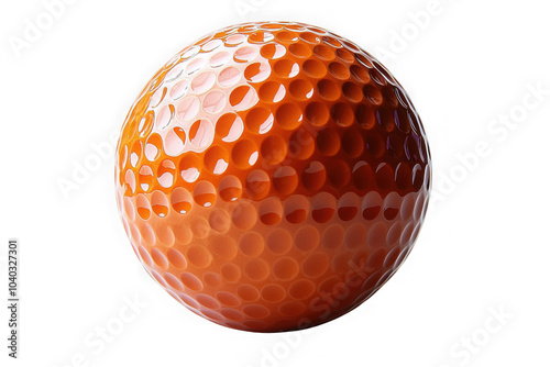 Obraz na płótnie Orange Golf Ball isolated on transparent background, png file, no background png file w salonie