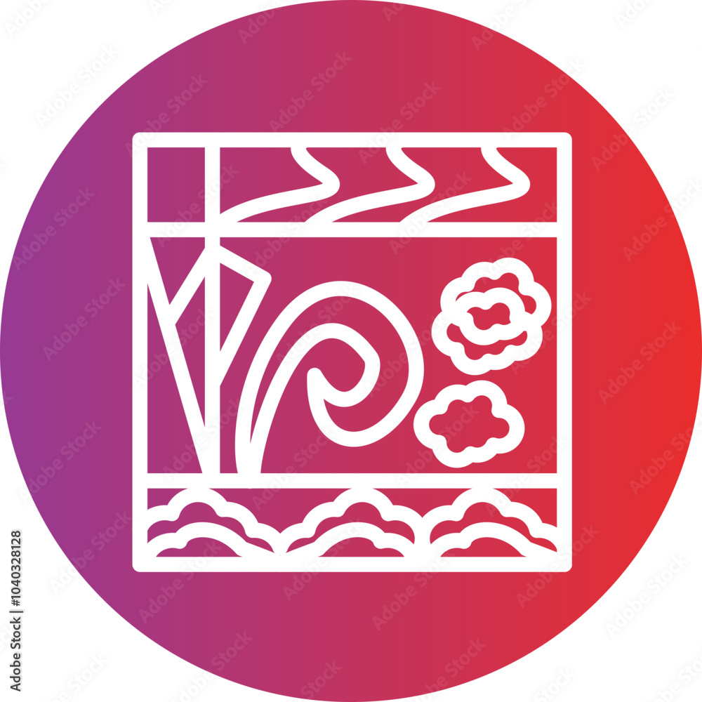 Impressionism vector icon style Impressionism vector icon style