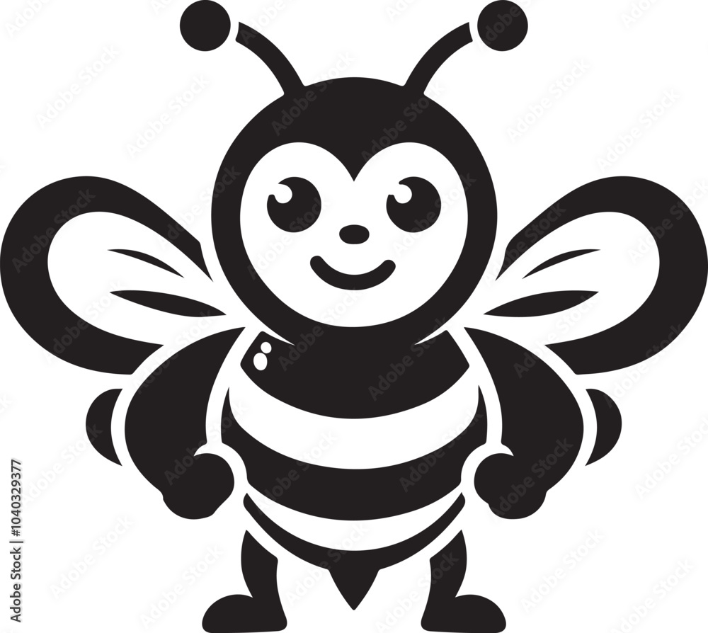 Obraz premium Smiling wasp vector illustration