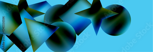 Fluid color geometric shapes abstract background. Vector Illustration For Wallpaper, Banner, Background, Card, Book Illustration, landing page