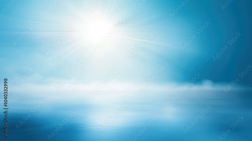 Abstract blue background featuring soft sun rays and gentle smoke effects. The light effect creates a dreamy atmosphere with blurred elements, making it ideal for creative designs. This high-quality b Abstract blue background featuring soft sun rays and gentle smoke effects. The light effect creates a dreamy atmosphere with blurred elements, making it ideal for creative designs. This high-quality b