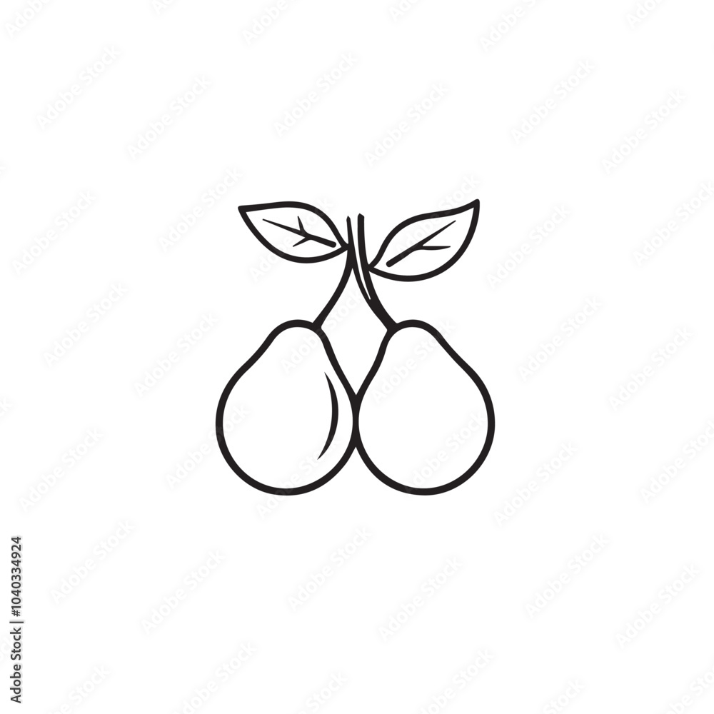 Pears In cartoon, hand-drawn flat style. image for social media, websites and UI. Isolated 2D vector design in logo, icon, sketch style, simple line vector, single color. AI Generative Art. Pears In cartoon, hand-drawn flat style. image for social media, websites and UI. Isolated 2D vector design in logo, icon, sketch style, simple line vector, single color. AI Generative Art.