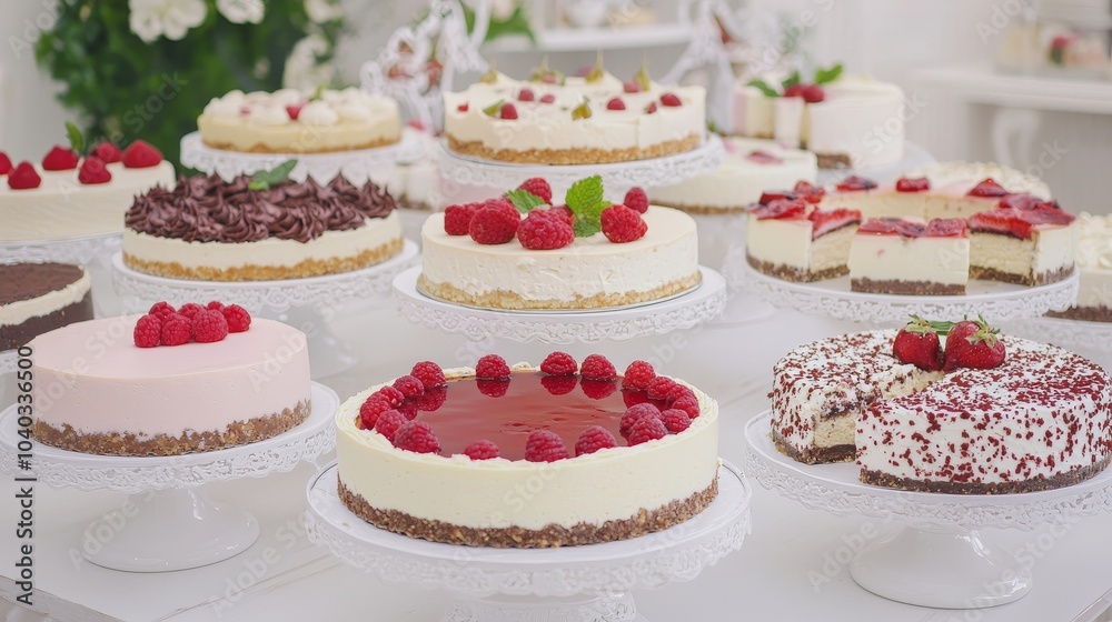 Assortment of Delicious Cakes and Desserts Assortment of Delicious Cakes and Desserts