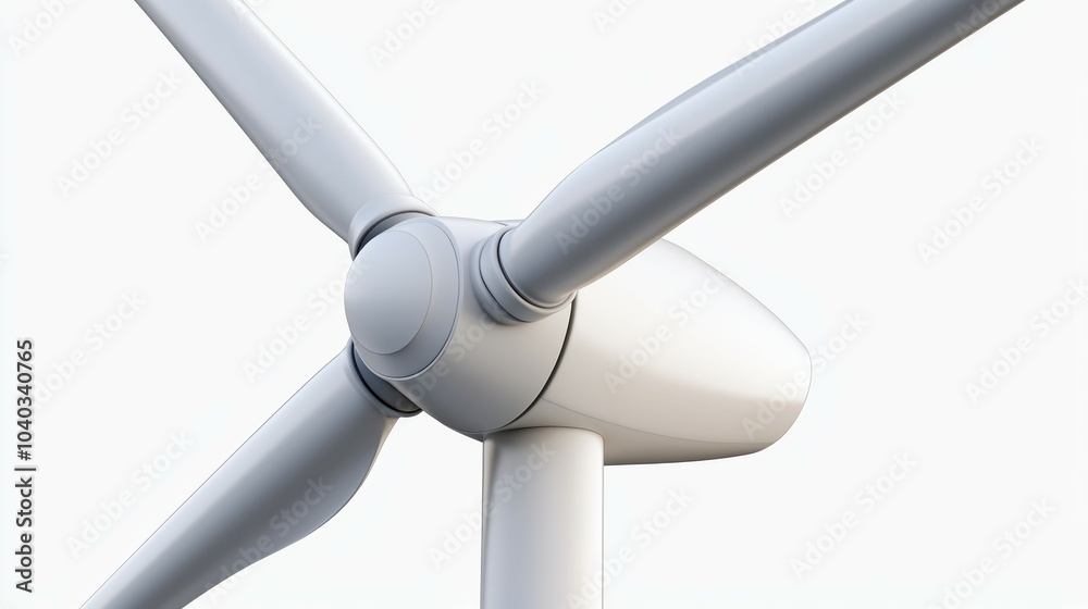 Wind turbine, white isolate background Wind turbine, white isolate background